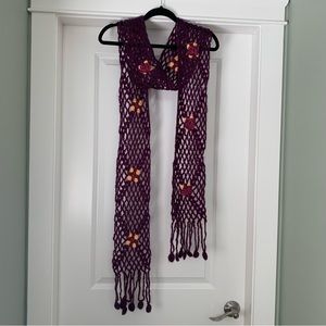 Purple Flower Scarf NEW